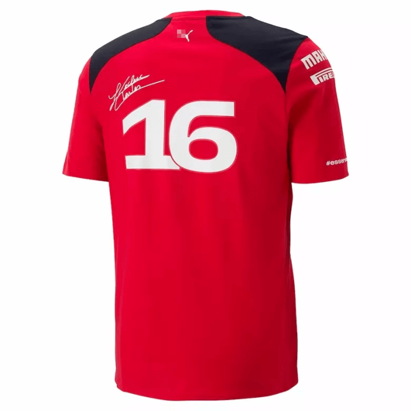 Camiseta Scuderia Ferrari F1 Racing Team Charles Leclerc #16 Rojo 2023